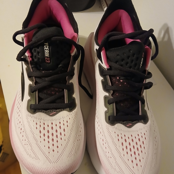 Brooks Women's Athletic Shoes - White and Pink - Picture 12 of 13